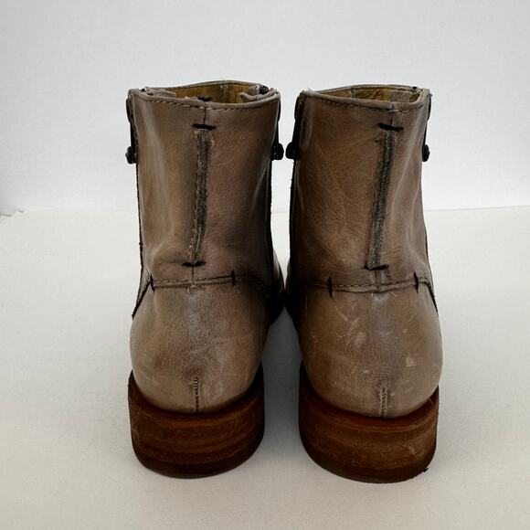 FRYE Veronica Seam Short Ankle Booties Double Zip Boots Light Brown Fawn 8M - Picture 6 of 13